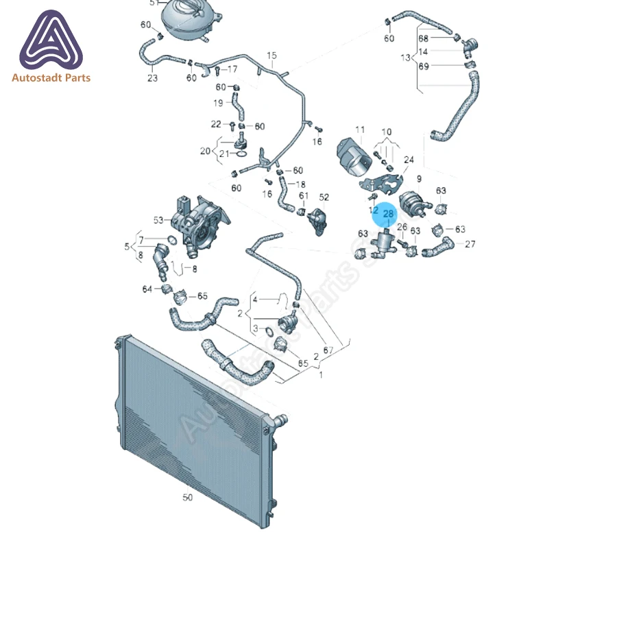 Válvula de Control de refrigerante genuina, 4H0121671D,4H0 121 671 D, Bomba refrigerante auxiliar para Audi Q3 VW Golf Jetta Tiguan Skoda Superb Seat