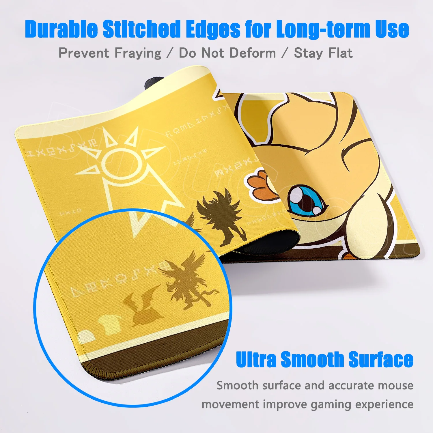 Mousepad Anime Digimon Adventure Gamer Office Desk Mat Large Computer Non-slip Lockedge HD Print BEATBREAK Mouse Pad Accessories