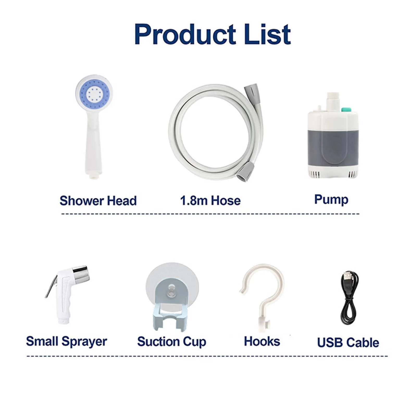 Portable Shower Outdoor Shower Pump Portable Showers With Hose And Sprayer For Dogs Cats Cleaning Car Washing