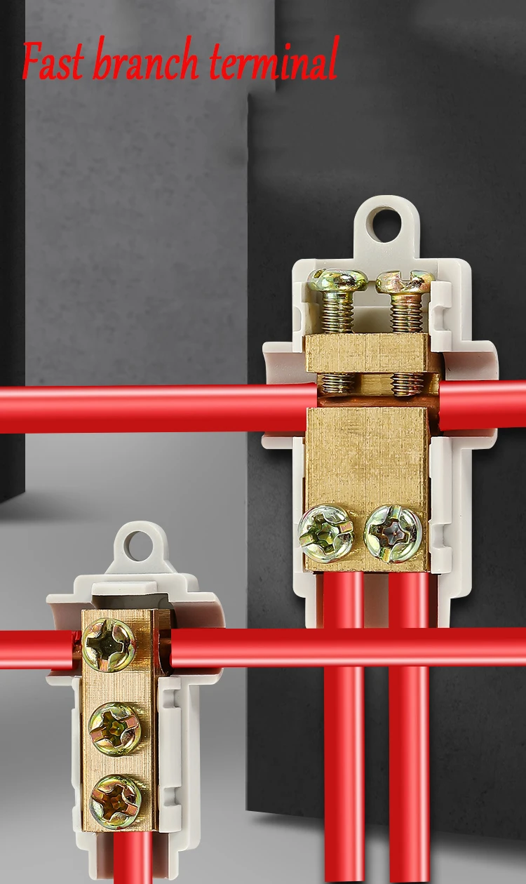 3-teiliges Hochleistungs-T-Terminal-Splitter-Steckverbinder-Set T1 T06 T16, Ein-Eingang-Zwei-Ausgang Schnellverdrahtungsgerät für 1-6-16 mm² Kabel AWG 18-10-5 – Detail 1