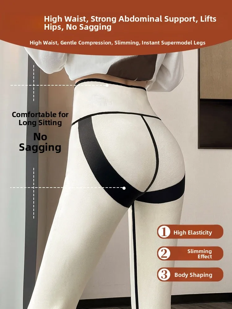 Pantalon de Yoga taille haute doublé en Fce pour femmes, coupe ajustée, couche de Base, anti-balles, contrôle de l'abdomen, arche, collants de Fitn