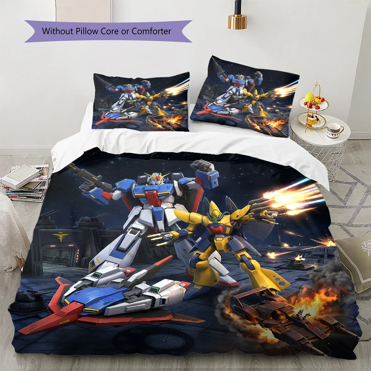 Mobile Suit Gundam Soft and Comfortable Duvet Cover,Children's Bedding Set Gift,Extra Large Size, Various Sizes Available -HYQ30