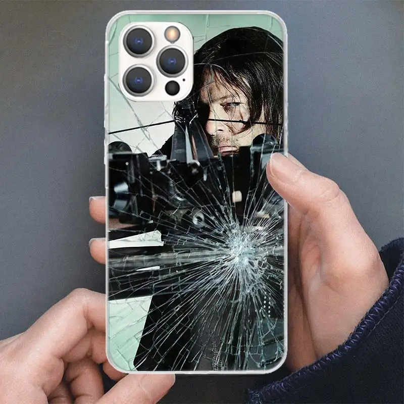 The Walking Dead Daryl Dixon Phone Case For Apple iPhone 16 15 14 13 12 11 Pro Max Mini XS XR X 7 Plus 8 + SE Soft Silicone Prin