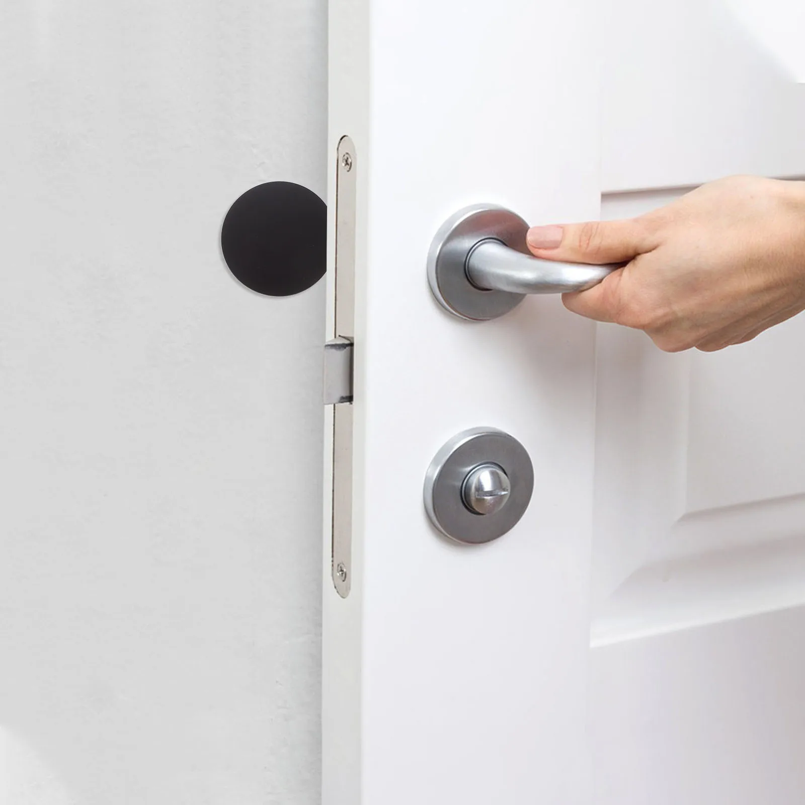 

4pcs Handle Stoppers Anti Collision Protectors Plastic Bumpers Self Adhesive Noise Reducing Door Knob Wall Protector For Bedroom