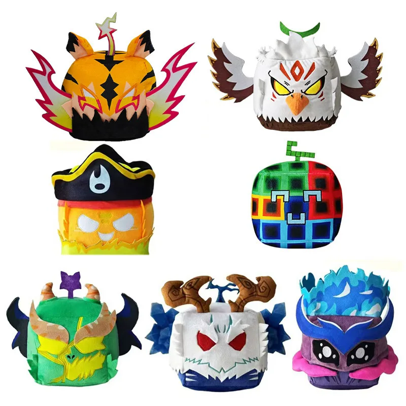 

Плюшевая игрушка Blox Fruits, милая игровая периферия, коробка с леопардовым узором, плюшевая кукла, мягкая игрушка в подарок на Рождество и день рождения для детей