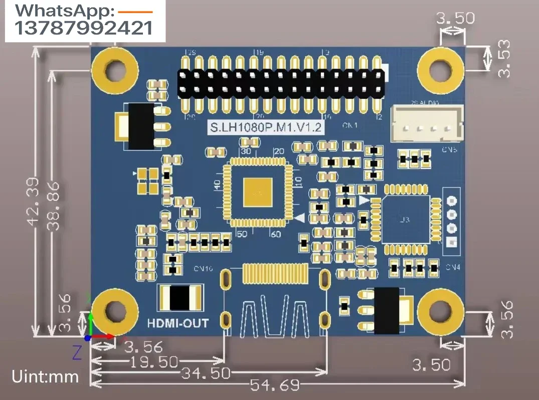 LVDS to HDMI Adapter Board LVDS Dual 8-input to HDMI Output Supports Multiple Resolutions