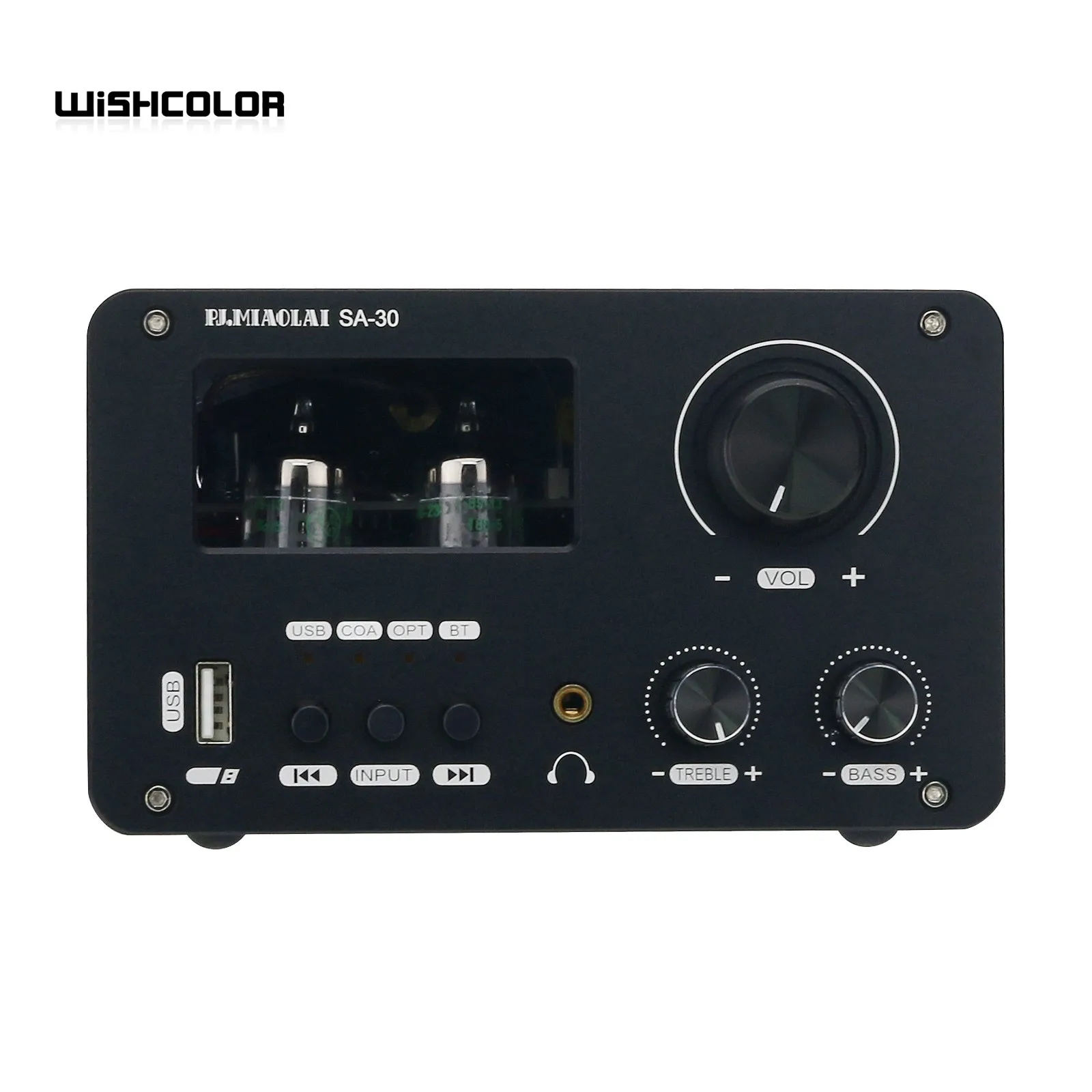 Wishcolor PJ.MIAOLAI SA-30 Enthusiasts Level HiFi Bluetooth Audio Receiver Lossless Decoding GE5654 Electronic Tube Preamplifier