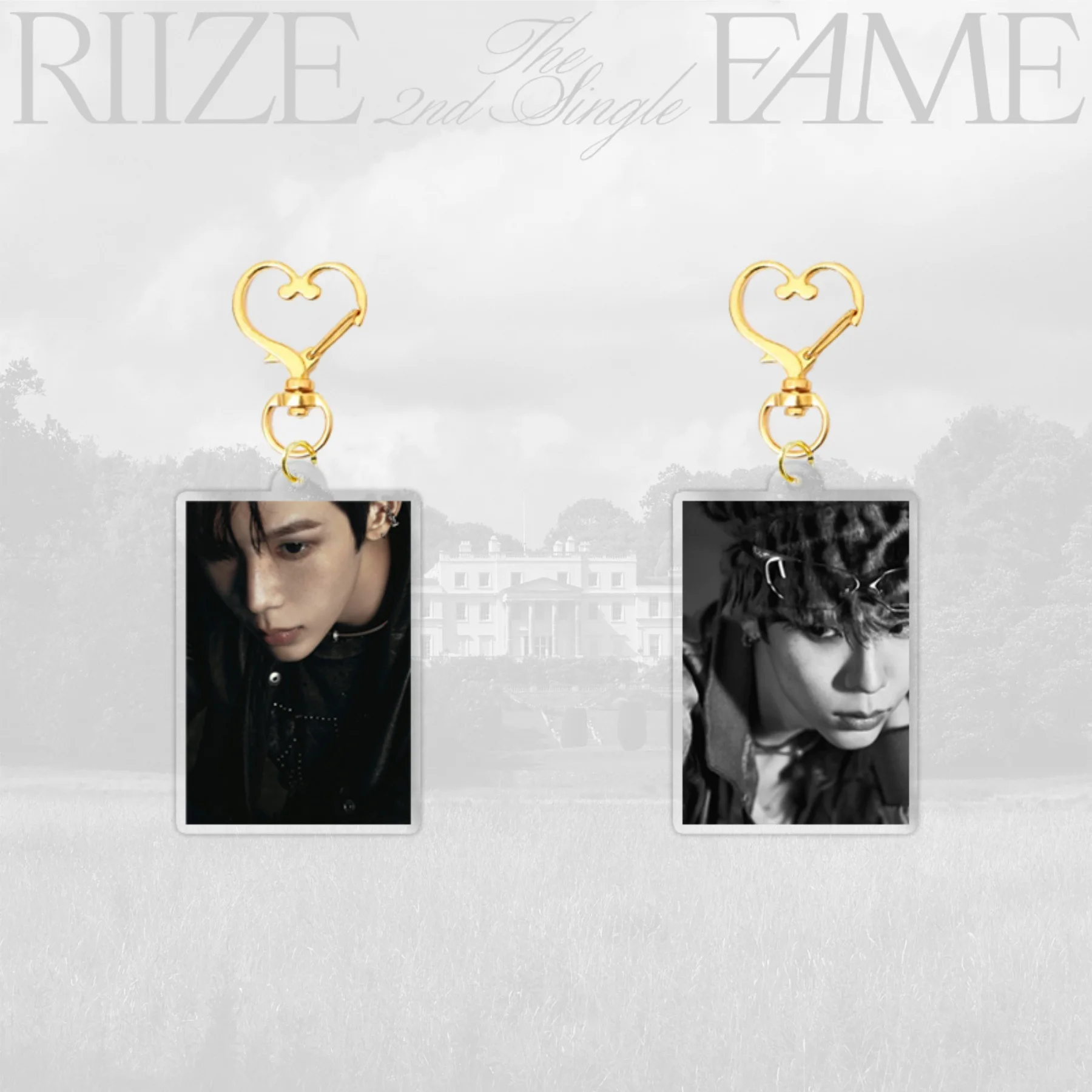 New Fashion RIIZE FAME Album Two Sides Photo Print Acrylic Keychains Shotaro Wonbin Anton Charm Figure Keyring Bag Key Pendant