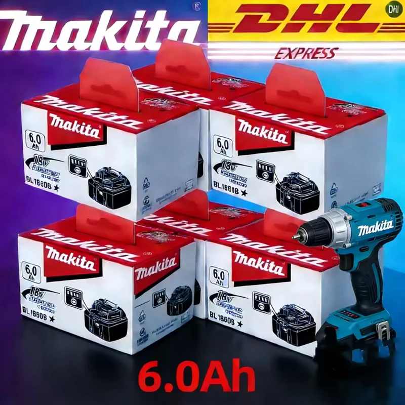 

100% Original Makita 6Ah/5Ah Makita 18V Battery BL1830B BL1850B BL1850 BL1840 BL1860 BL1815 Replacement Lithium Battery