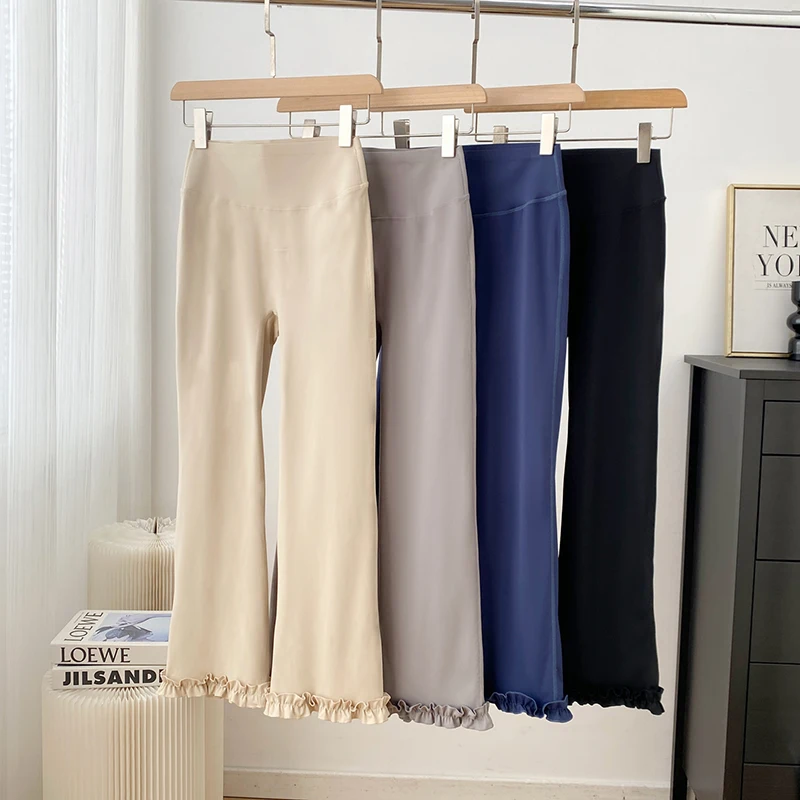 

Женские спортивные шорты с высокой талией и эффектом утяжки живота, фитнес-брюки-клеш из ткани Sharkskin для йоги и активного отдыха