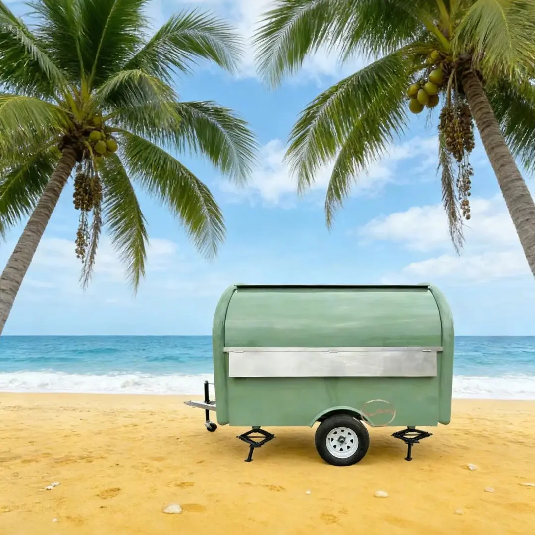Stainless Steel Food Trailer Kitchen Cart Portable Outdoor Catering Truck Mobile Concession Stand for Fast Food Business