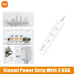 Xiaomi power strip With 3 USB Extension Socket Plug Fast Charging Power Multifunctional 10A 250V 2500W plug patch board