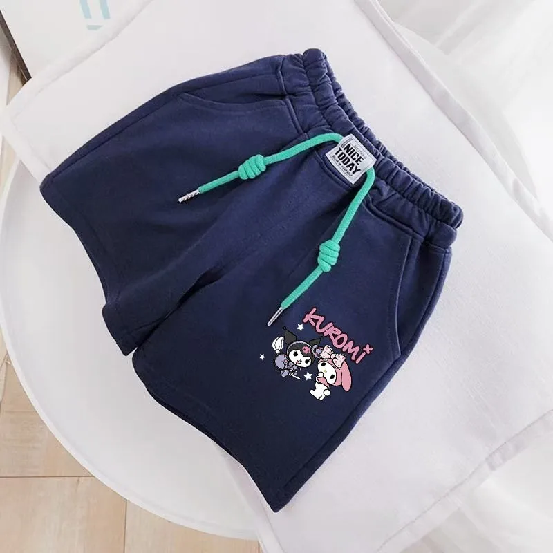 الصيف الفتيات الفتيان Kawaii Kuromi أنيمي الأطفال سراويل قصيرة غير رسمية لطيف القطن بلدي ميلودي سراويل تقليدية الملابس الهدايا اللعب