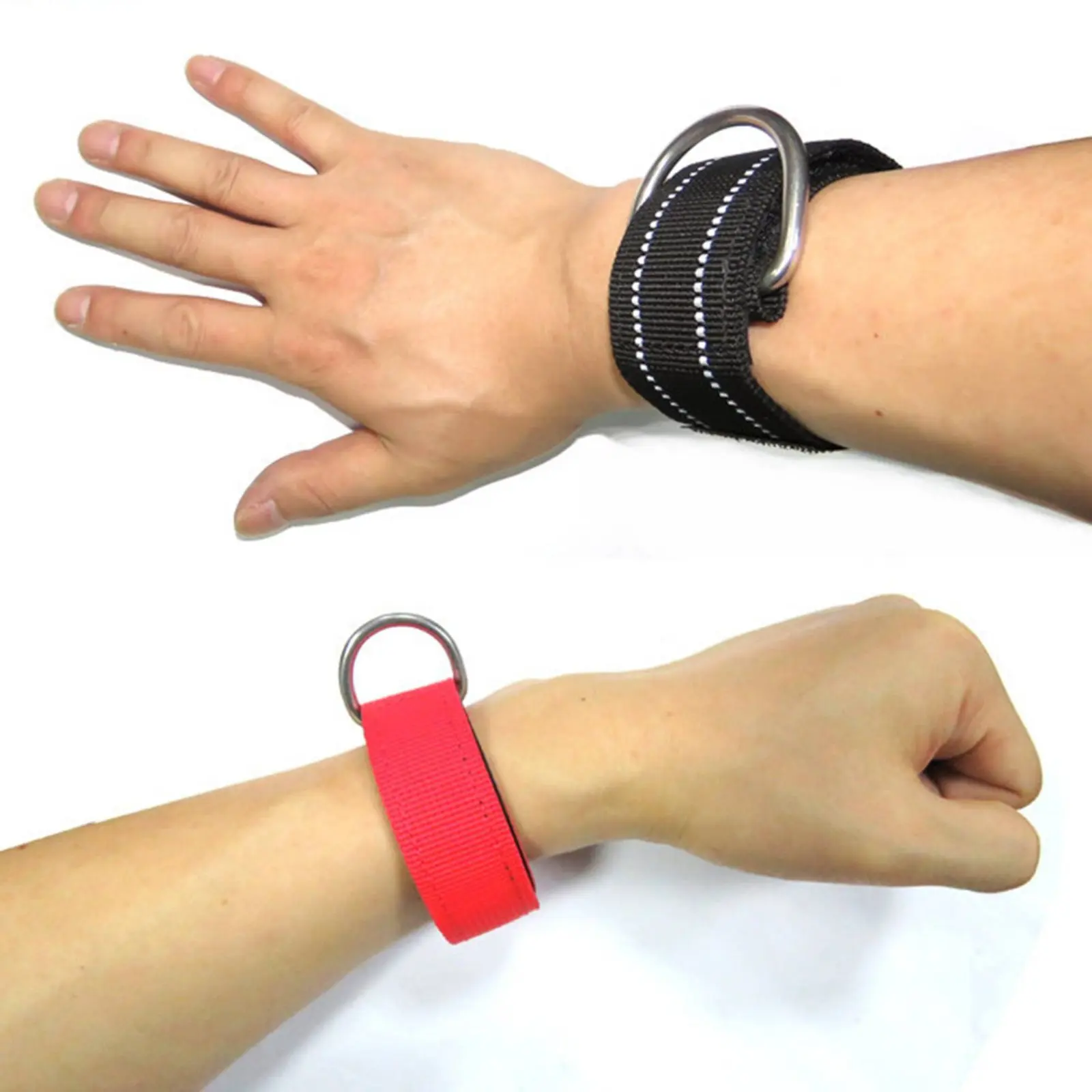 Freediving Lanyard Wrist Cuff Anti-Loss Wrist Strap with D-Loop Diving Safety Wristband Robust Duty for Divers