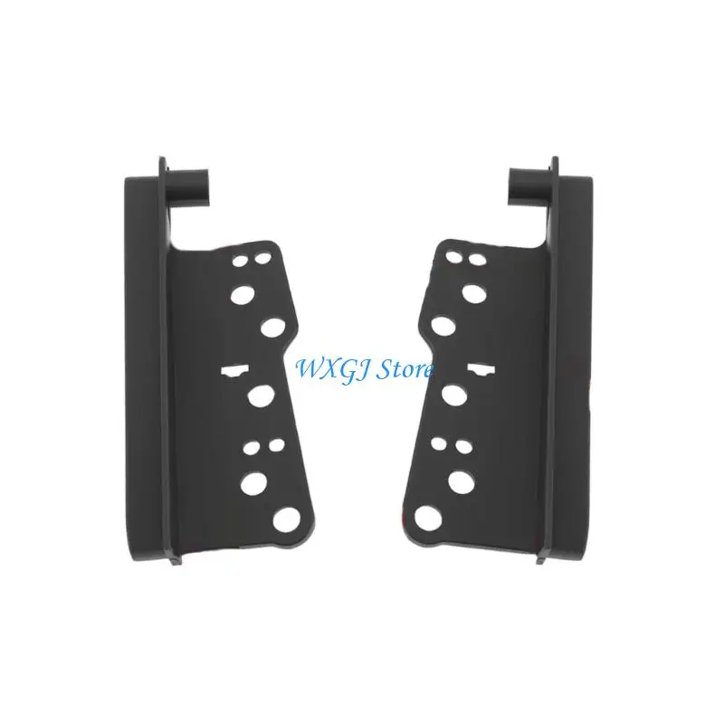 37JE 2-DIN Car Console Side Bracket Pair with Trim for Radio Opening Support