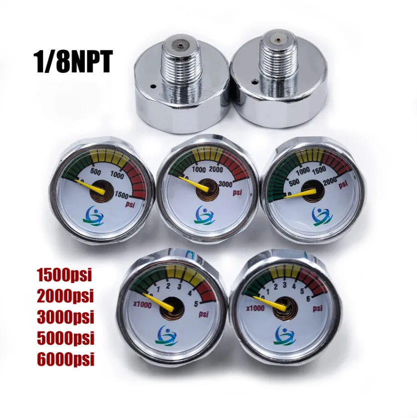 Mini Micro Pressure Gauge Manometer Air Compressor 1/8 NPT HPA PCP 6000PSI