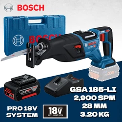 BOSCH GSA 185-Li Brushless Cordless Reciprocating Saw For Cutting Metal Wood Cutting Power GSA185-Li Bosch Reciprocating Saw