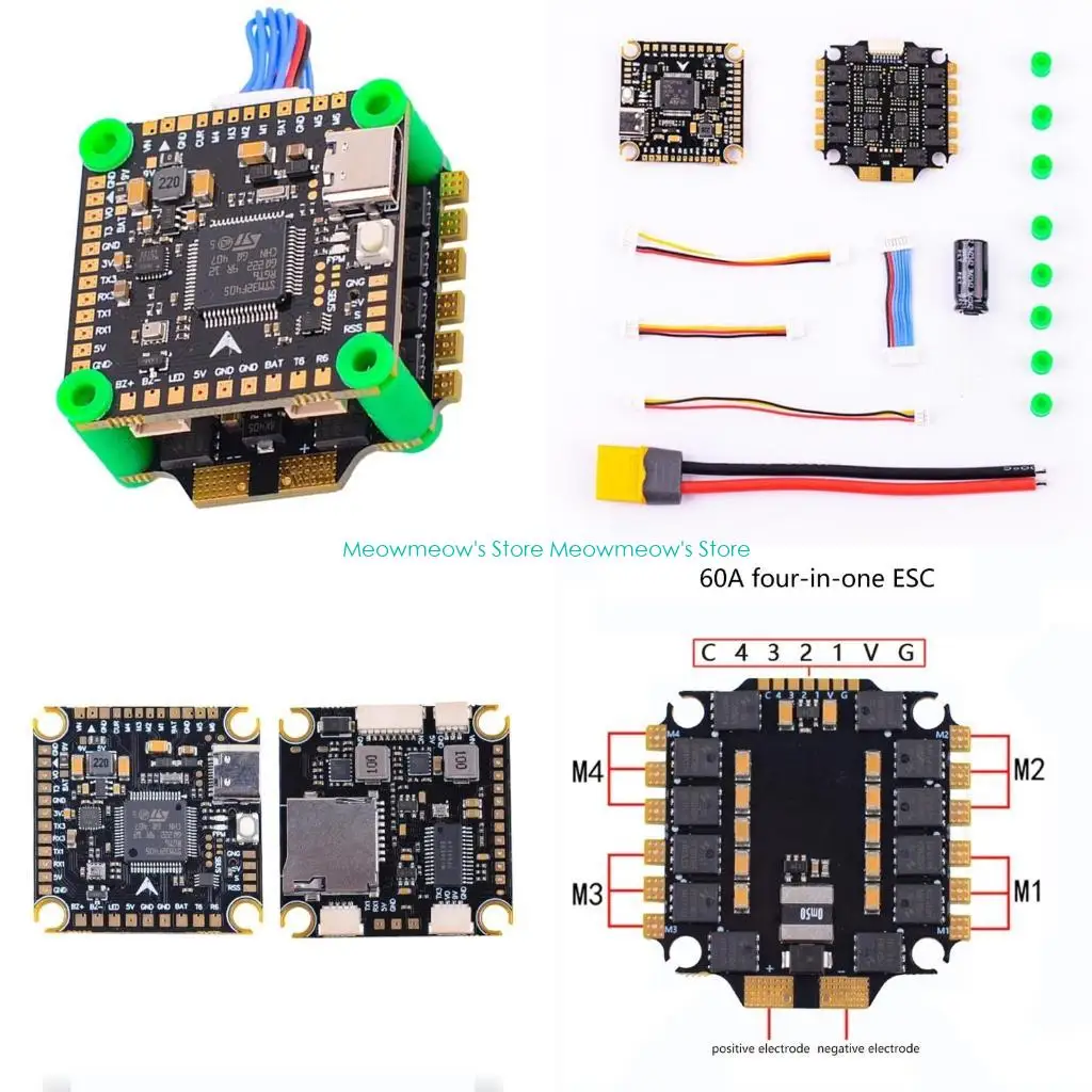 

W91A High Procize MPU6500 Gyroscopes F405V3 Управление полетной башней 60A ESC для дронов