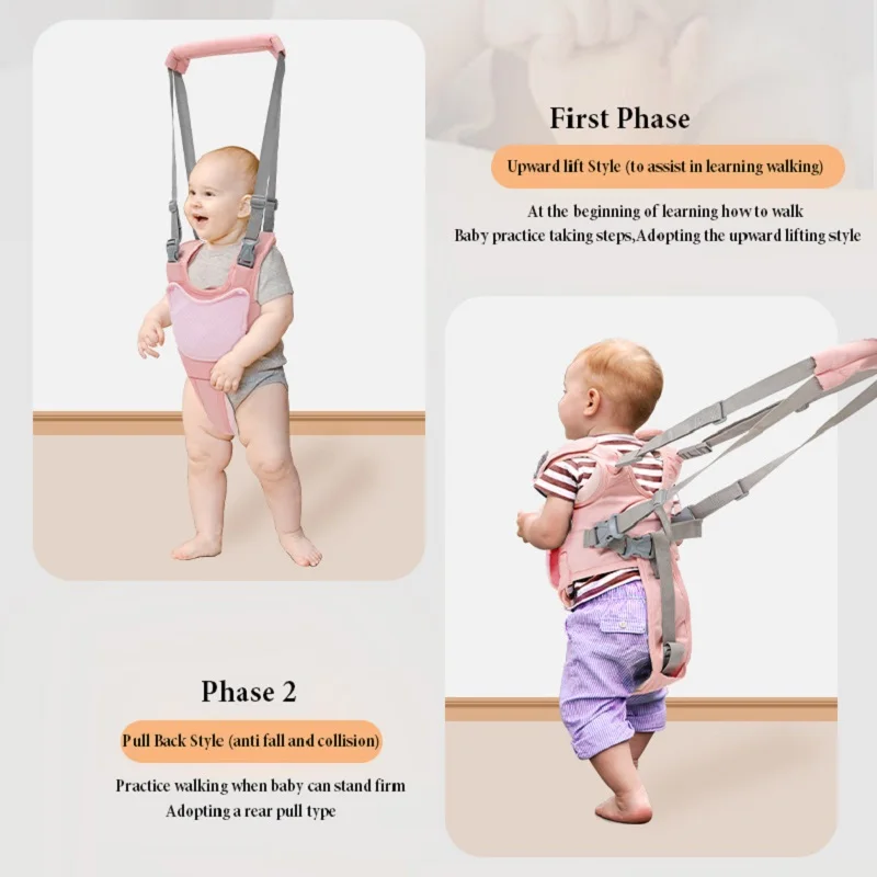 Baby Breathable Walking Learning Belt Toddler Walking Harness Dual Purpose Safety Activities Harness for 8-36 Months Old Kids