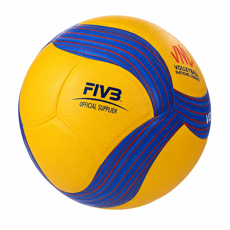 V200W Volleyball Blau Gelb Größe 5 Hochwertiger PU-Heißklebe-Volleyball für Jugendliche und Erwachsene Innen- und Außenbereich – Detail 11