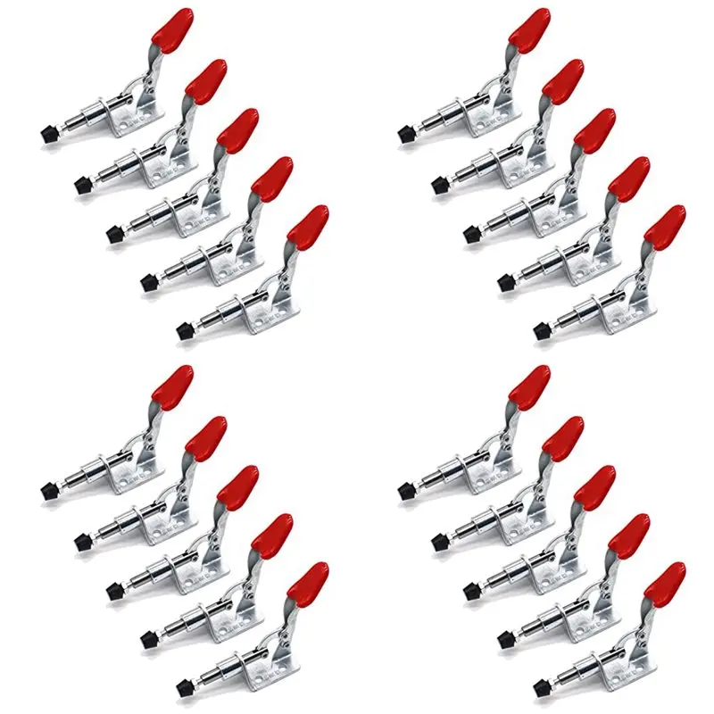 WORTHOWN-20 PCS Pull Latch 301AM Adjustable Toggle Clamp Stroke Clamp Push Pull Toggle Clamp Quick Release Hand Tool