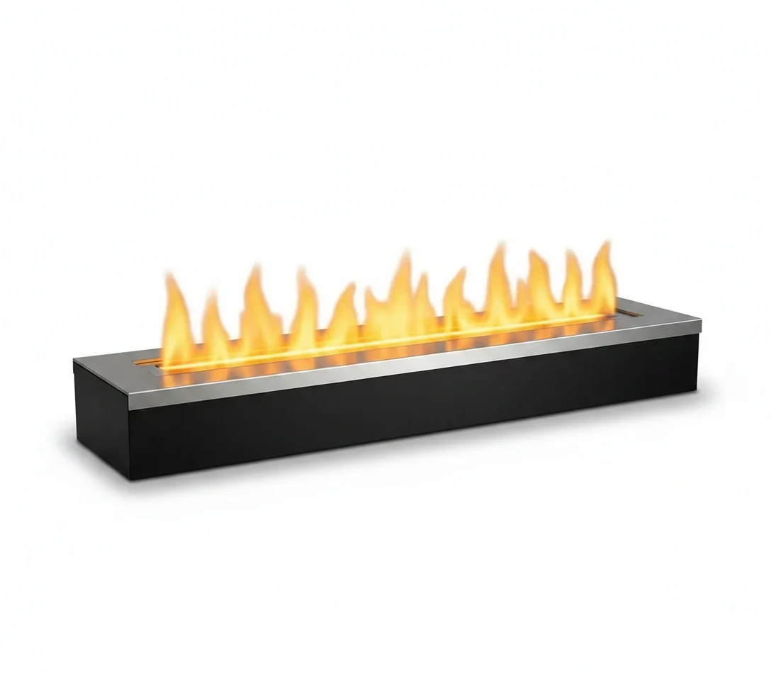 

3D Water Vapor Fireplace, 700mm Stainless Steel Electric Fireplace Insert, LED Flame Atomizing Remote Control Home Decor