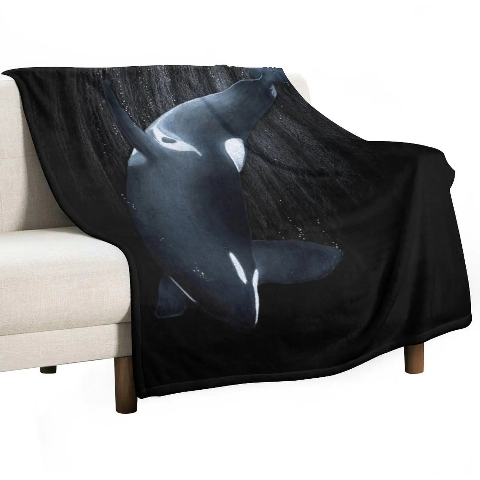 

Into the Black - Orca Throw Blanket Soft Warm Blanket Gift for Men Women Adults