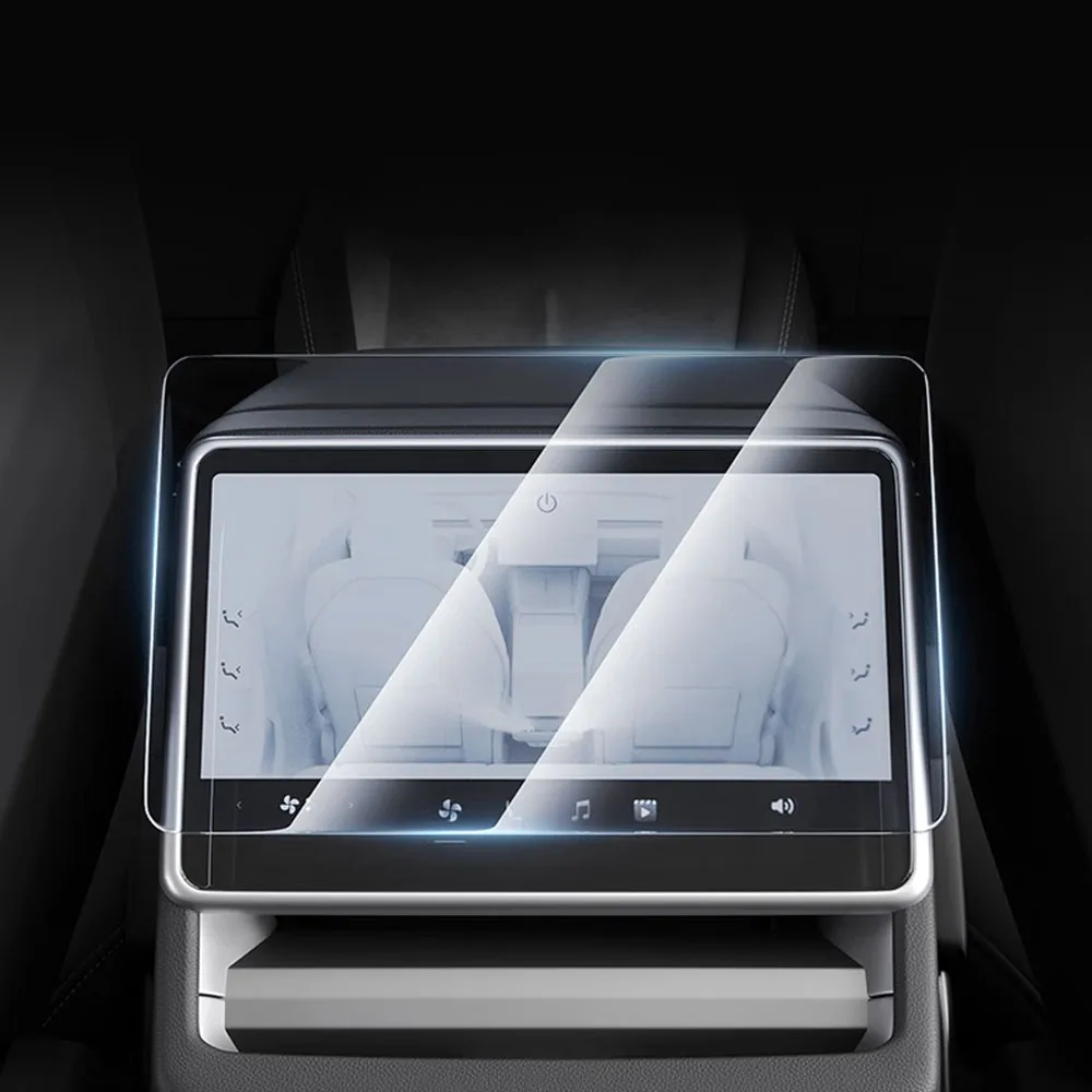 Car Tempered Glass Film Protector for Tesla Model 3 Highland Model Y Juniper 2024 2025 Rear Row Center Control Touch Screen Film image 4