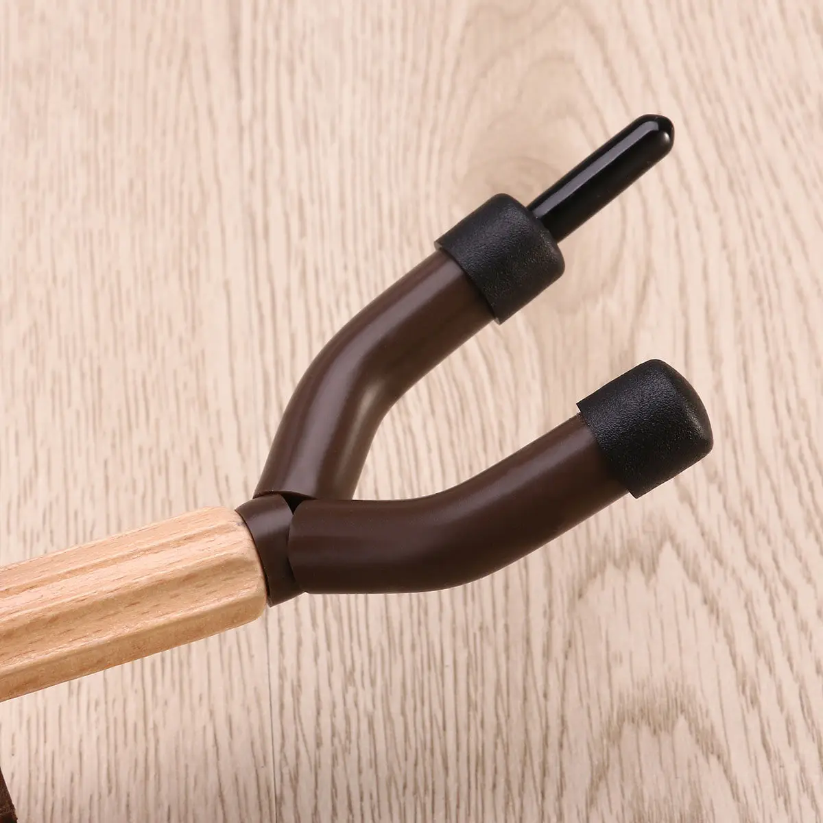

2Pcs Violin Wall Mount Hanger Hardwood Space Saving Home Studio Violin Hanger Protective Padded Holder Red Wood Color