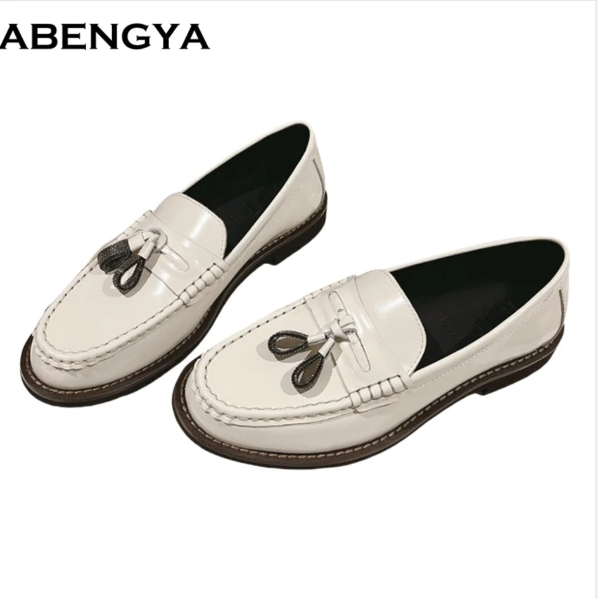 

Spring Real Leather Doudou Shoes For Women Flat Casual Slip-on Loafers Formal Business Walk Shoes Women's Ballet Flats Mules