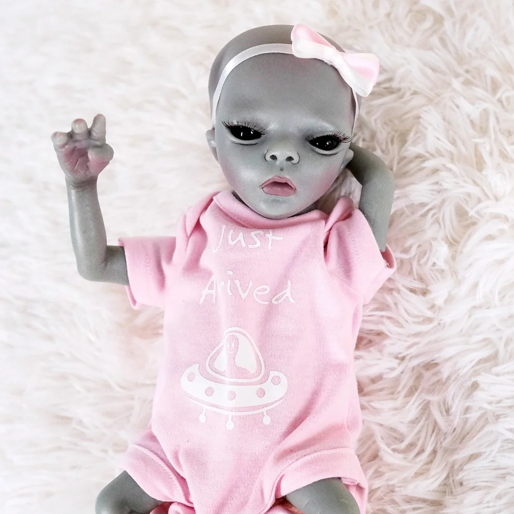 14inch Bebe Reborn Dolls Alien Finished Doll Imani Premie Size 3D Painting Collectible Art Doll Baby Doll Toys Xmas Gift Toys