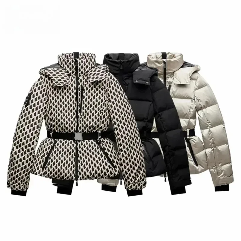 2026 New Women'S Fashion Waist With Belt Hooded Down Cotton Jacket Commuting Warm Windproof Jacket More Comfortable To Wear