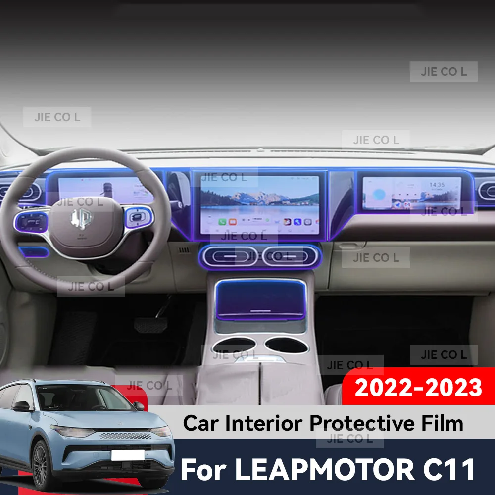 التحكم المركزي التلقائي TPU الملاحة المضادة للخدش طبقة حماية الداخلية الملاحة لملحقات LEAPMOTOR C11 2022 2023
