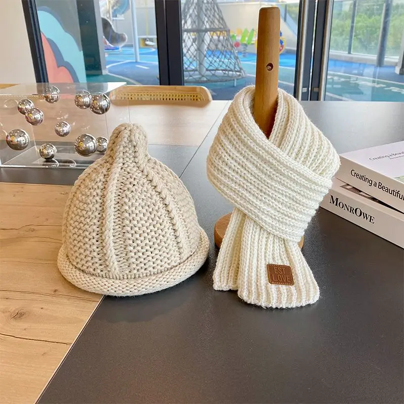 Women's three piece winter warm suit, beanie wool lined scarf neck warm touch screen gloves for cold outdoor warmth