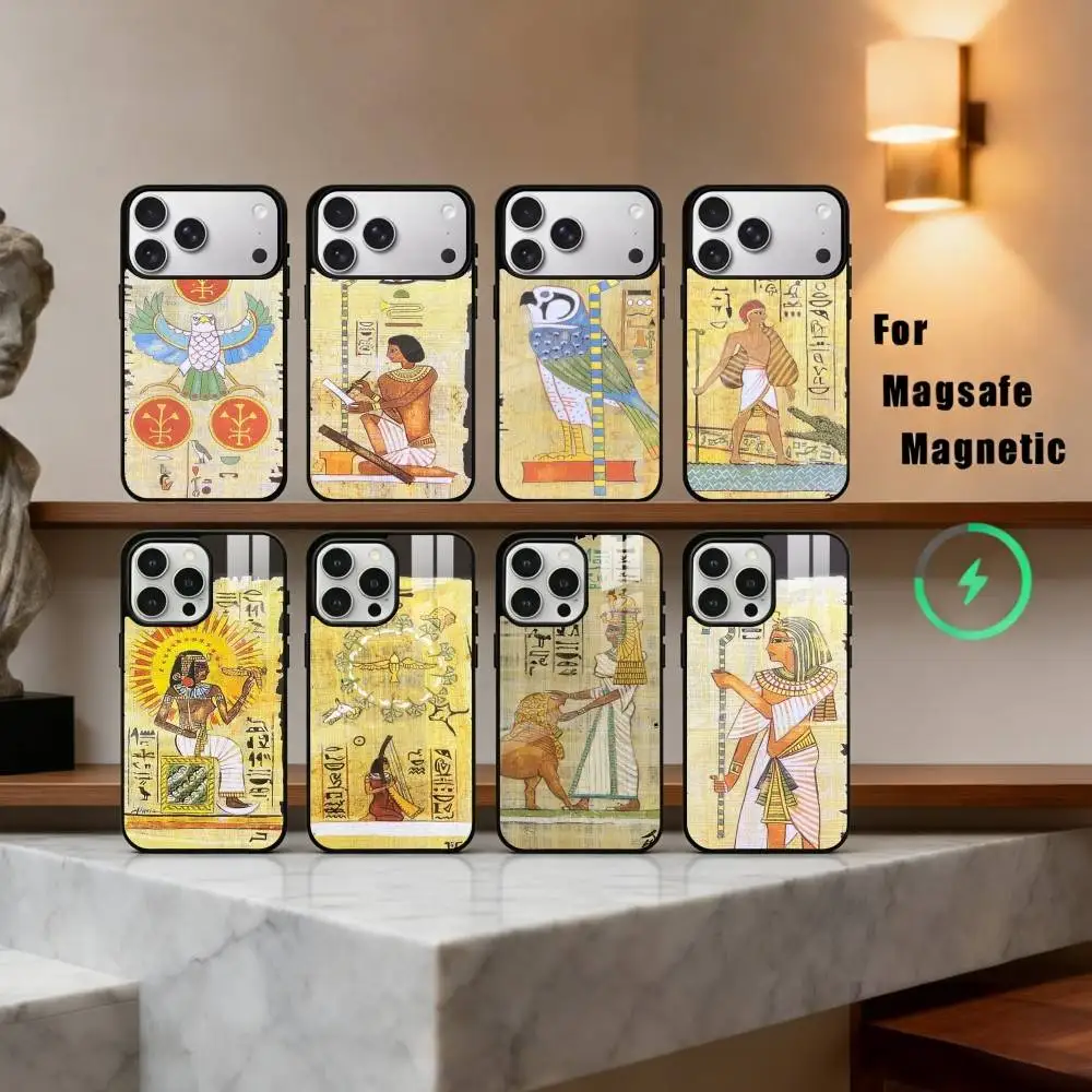

E-Egypt M-Mysterious T-Tarot Phone Case For iPhone17,16,15,14,13,12,11 Plus,Pro Max Magnetic For Magsafe Wireless Charging