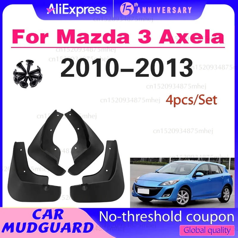 

For Mazda 3 Axela Mazda3 BL HATCHBACK 2010~2013 Car Mud Guards Antifreeze Flap Splash Mudflap Front Door Guards Auto Accessories