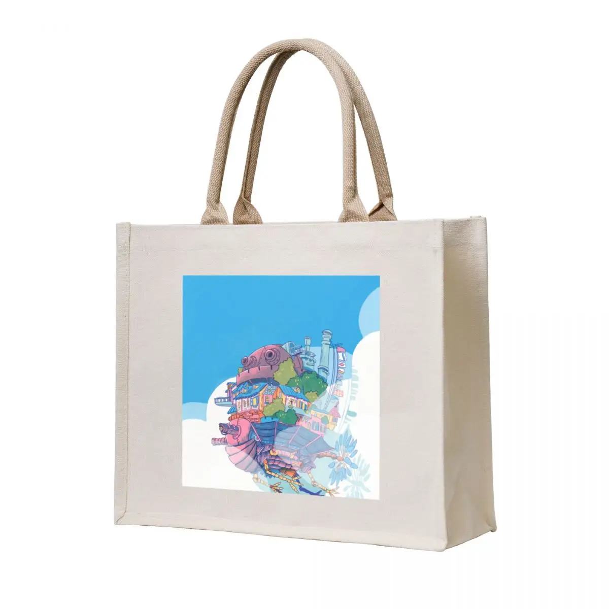 

Flying Castle Tote Bag Customizable tote bag university shopper bag handbag