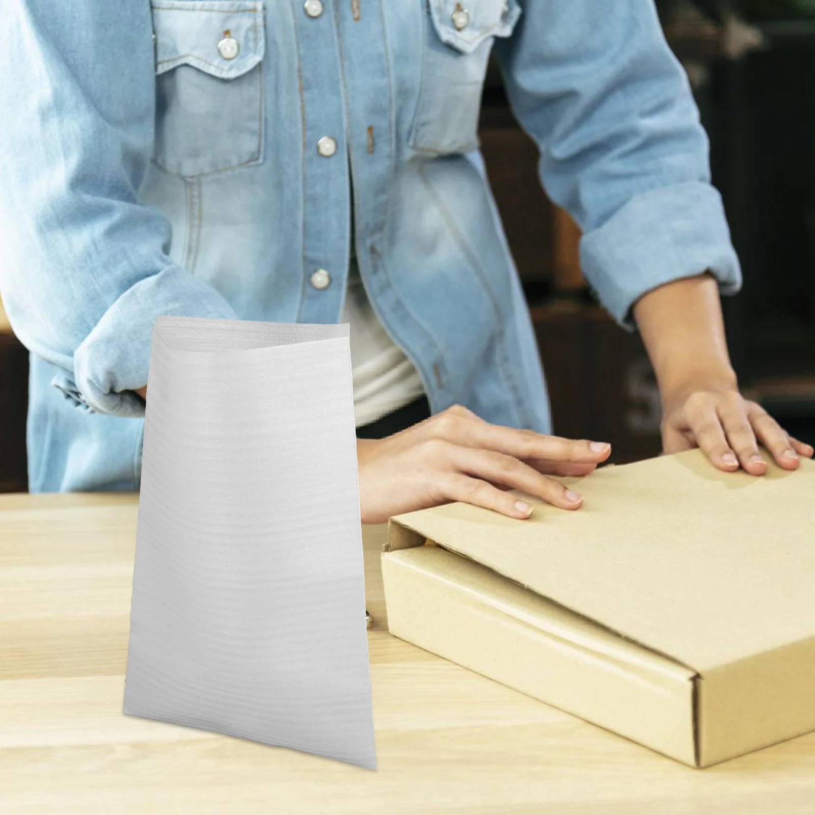 

100Pcs Epe Foam Packing Bags Shockproof Cushion Wrap for Plates Photo Frames Storage Transport Packaging Material Sheets