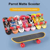 Parrot Training Tool Parrot Scooter Mini Skateboard Parrot Toy Set for Budgies Parakeets Flexible Wheel Bird Training for Growth