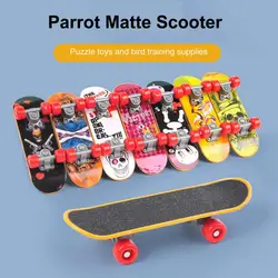 Parrot Training Tool Parrot Scooter Mini Skateboard Parrot Toy Set for Budgies Parakeets Flexible Wheel Bird Training for Growth