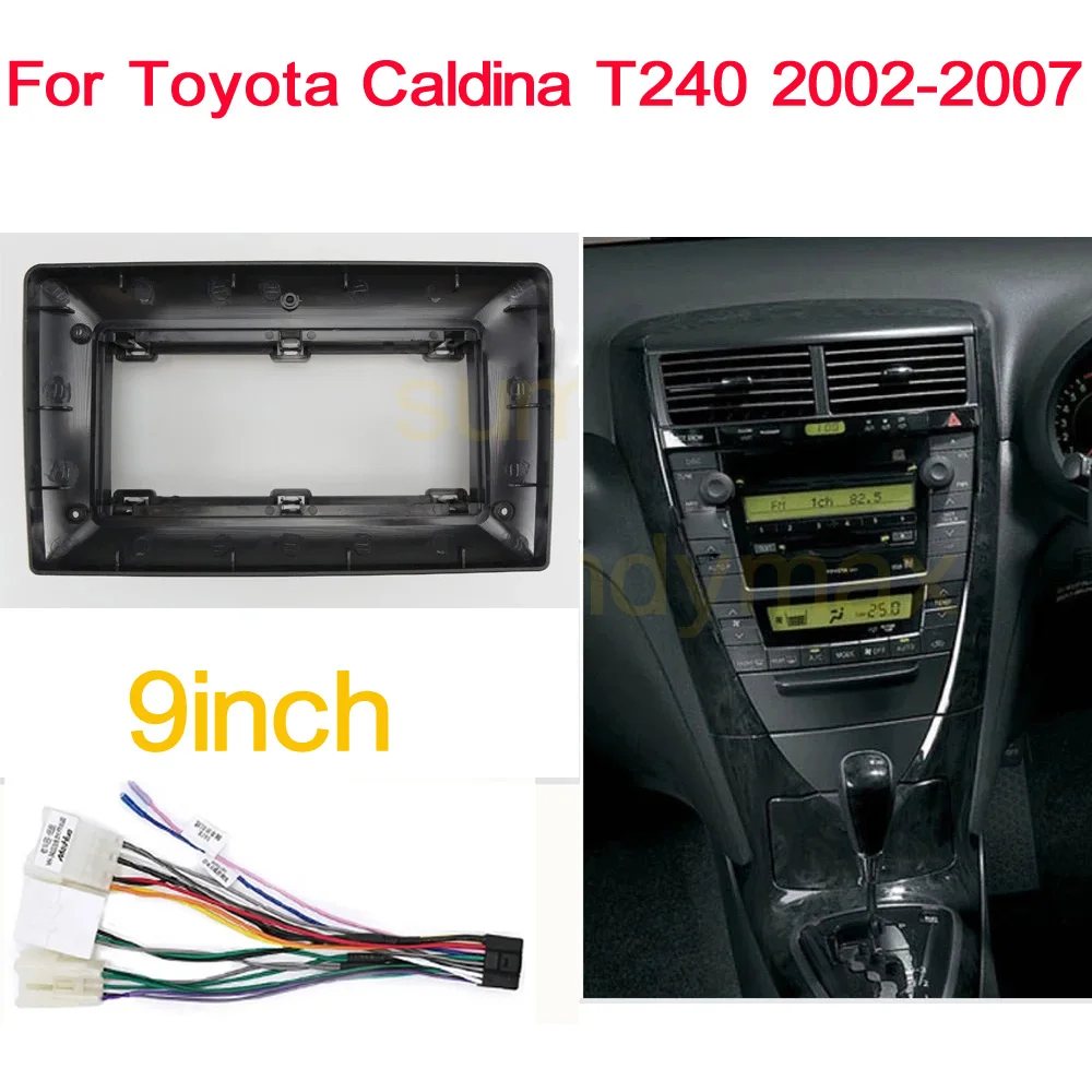 

9 Inch 2din Car radio Fascia panel cable for TOYOTA Caldina (T240) 2002-2007 Android Big Screen Audio Dash Fitting Panel Kit