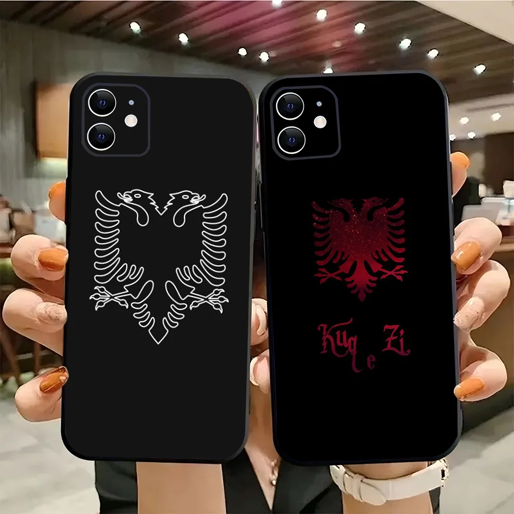 

Albania Albanians Flag Phone Case Silicone Soft For IPhone 16 15 14 13 12 11 Plus Pro Max Plus