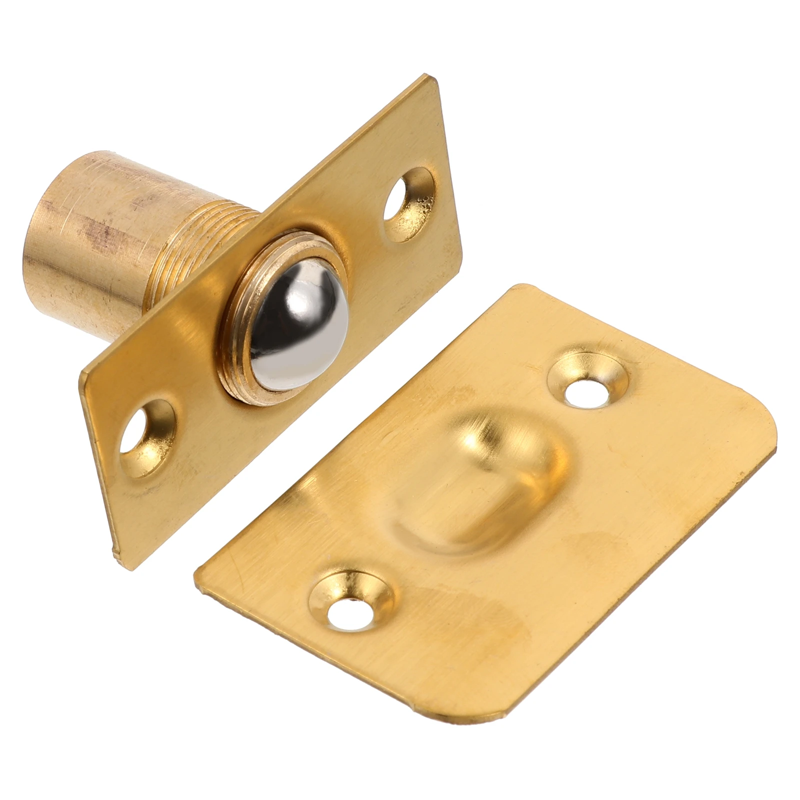 

2 pcs Door Bead Touch Lock Double Stainless Steel Ball Catch Closet Hardware Furniture Parts Cabinet Latch Spring Beads
