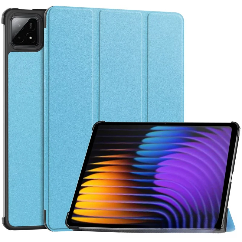 Tri-Fold Case for Xiaomi Pad 8 Pro 11.2 Inch with Auto Wake Sleep Shockproof Leather Cover