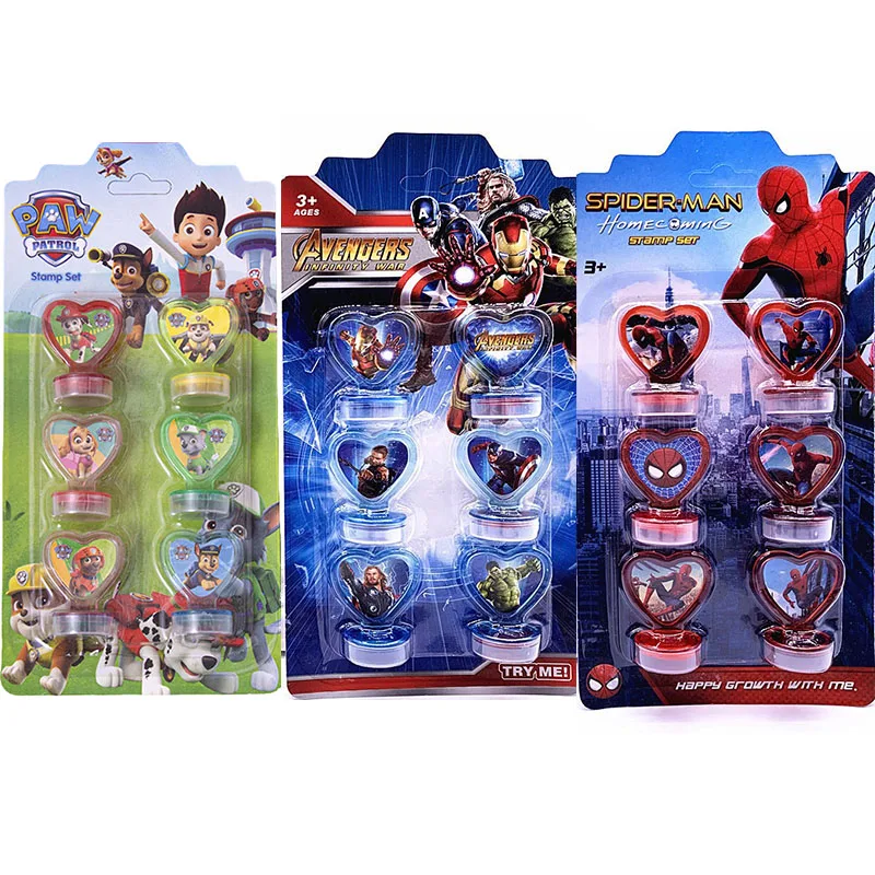 

Spider-man Kids Stamps Students Cute cartoon stamps Kindergarten Gifts Creative Prizes School Supplies Gifts Avengers Barking Te