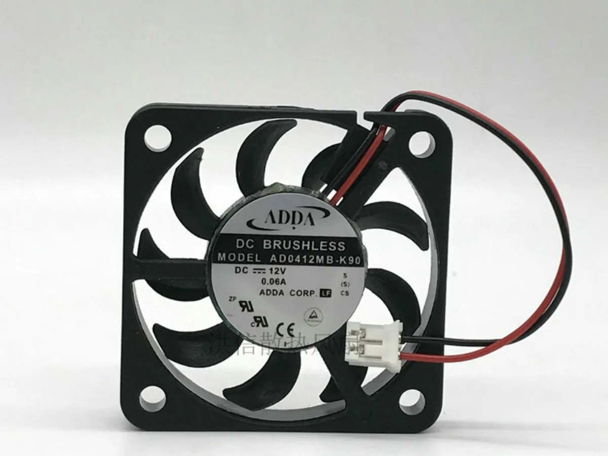 For ADDA AD0412MB-K90 DC12V 0.06A 4007 4CM 2-wire Silent Cooling Fan