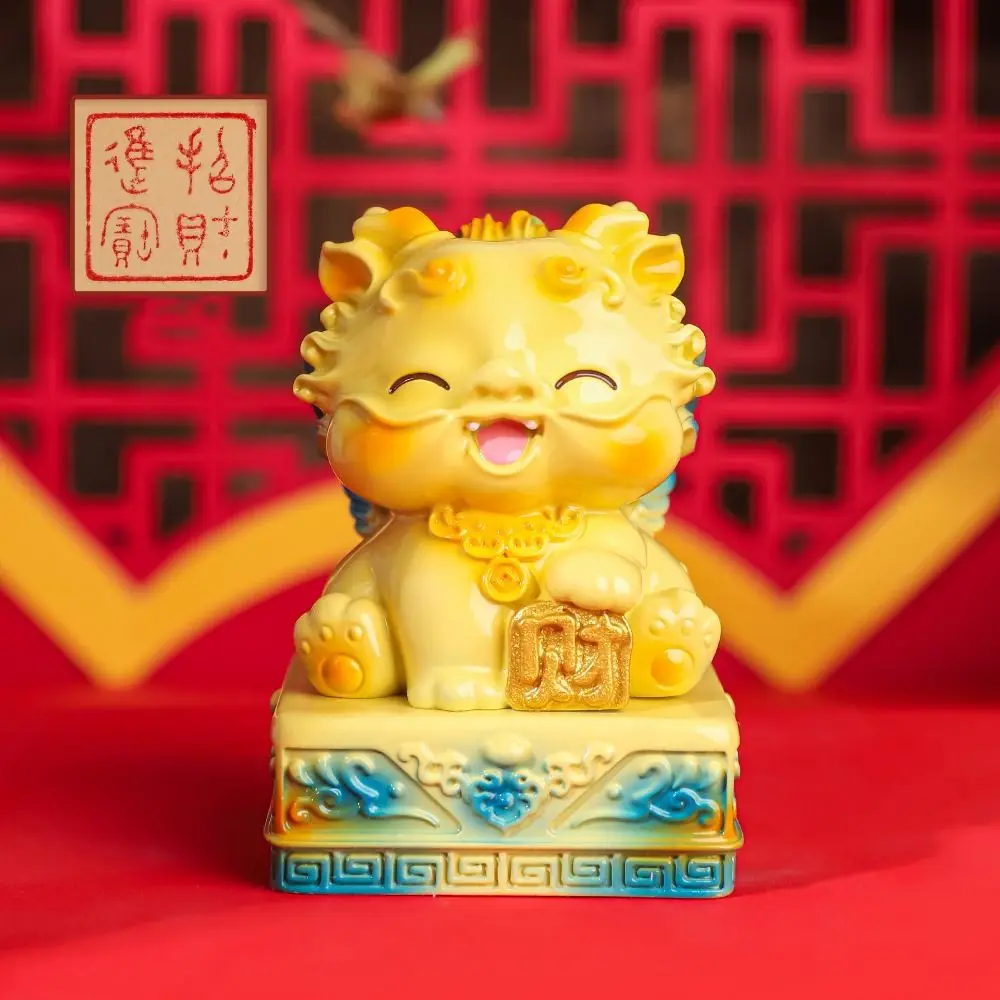 Chinese Style Pixiu Statue Decoration Resin Craft Model Toys Mythology Animal Figurines Mini DIY Stamp Car Ornaments