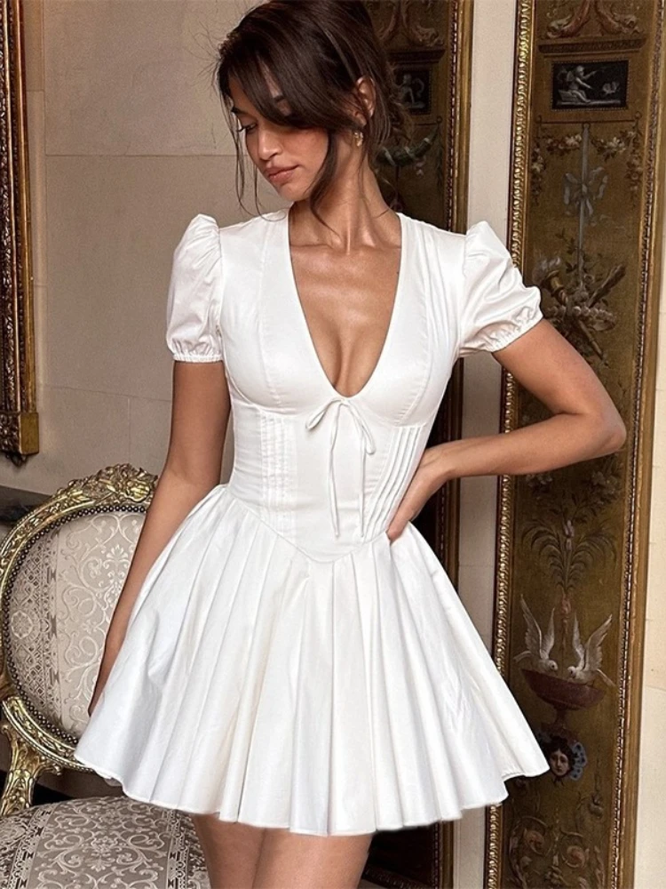 2025 ฤดูร้อนใหม่ชุดมินิดอกไม้ภาษาฝรั่งเศสคําสไตล์Tulleชุดเจ้าหญิงหวานผู้หญิงสบายๆBeach Party Sundressสําหรับสาวงานแต่งงาน