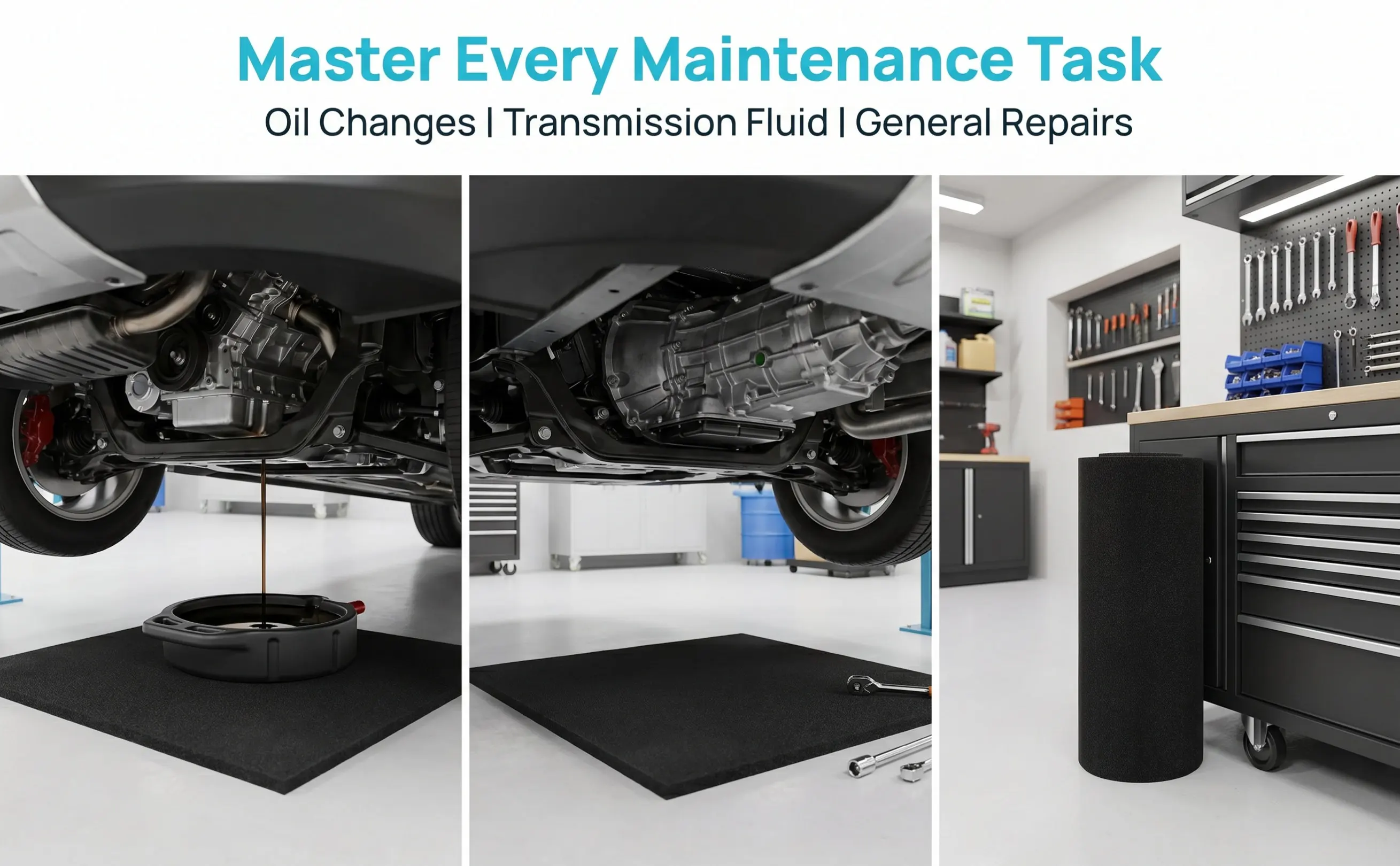 Oil Drain Mat for Car – Portable No-Spill Drip Pan for Engine & Transmission Oil Change