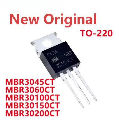 10PCS MBR30XXCT Series 30A Schottky Barrier Diode TO‑220 MBR3045CT MBR3060CT MBR30100CT MBR30150CT MBR30200CT Power Rectifier